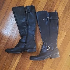 Naturalizer Black Leather Riding Boots